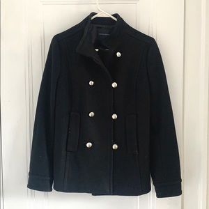 Banana Republic Military Style Wool Peacoat